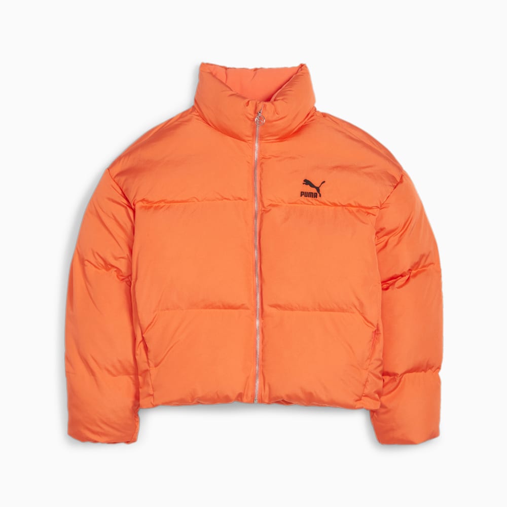 Classics Oversized Women s Puffer Jacket 110 Orange Hot Heat Puma 621693 60
