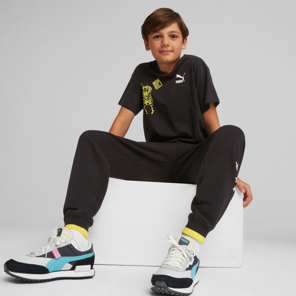 Зображення Puma Дитяча футболка PUMA x SPONGEBOB SQUAREPANTS Youth Graphic Tee #2: Puma Black