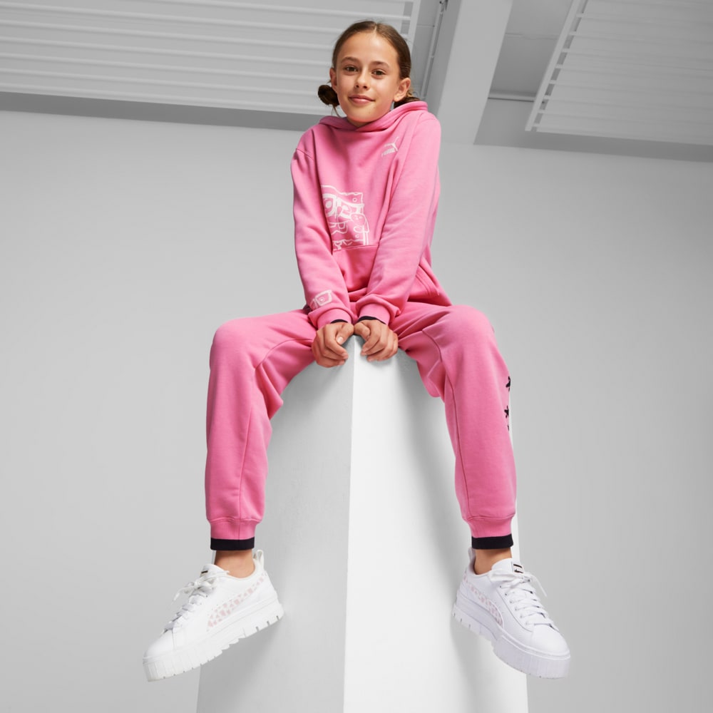 Изображение Puma Детское худи PUMA x SPONGEBOB SQUAREPANTS Youth Hoodie #2: Strawberry Burst