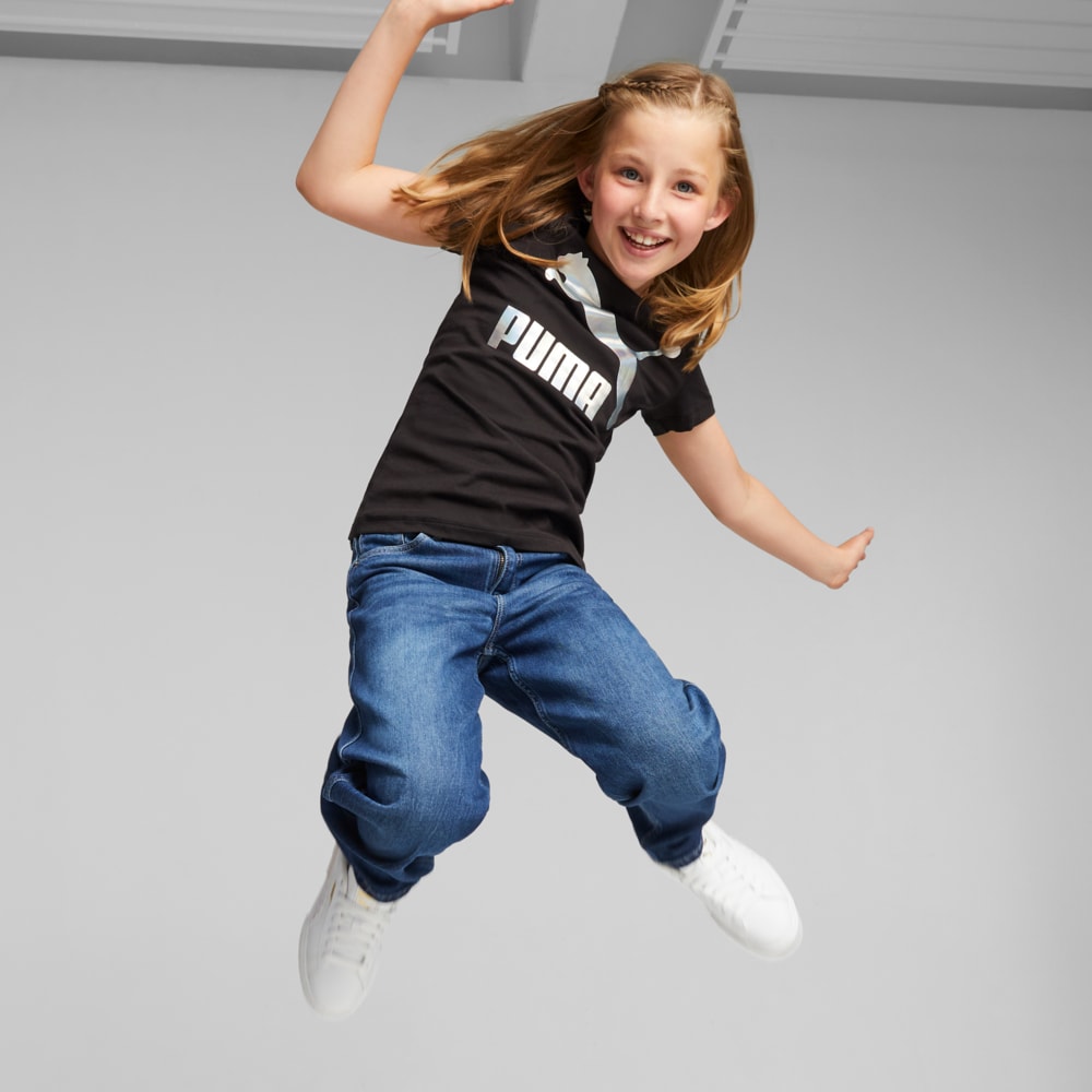 Imagen PUMA Polera juvenil con logotipo iridiscente Classics #2