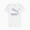 Изображение Puma Детская футболка Classics Iridescent Logo Youth Tee #4: Puma White