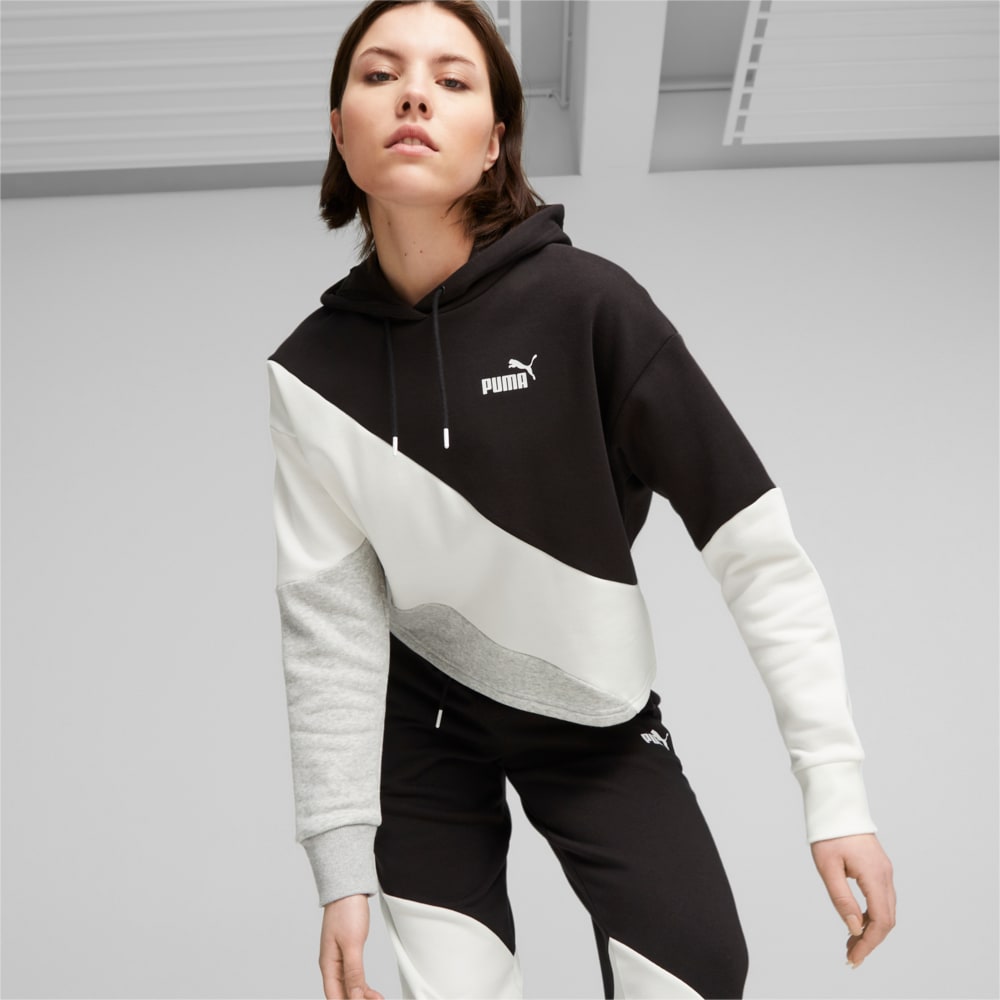 Зображення Puma Худі PUMA POWER Cat Women's Hoodie #1: PUMA Black-Light Gray Heather