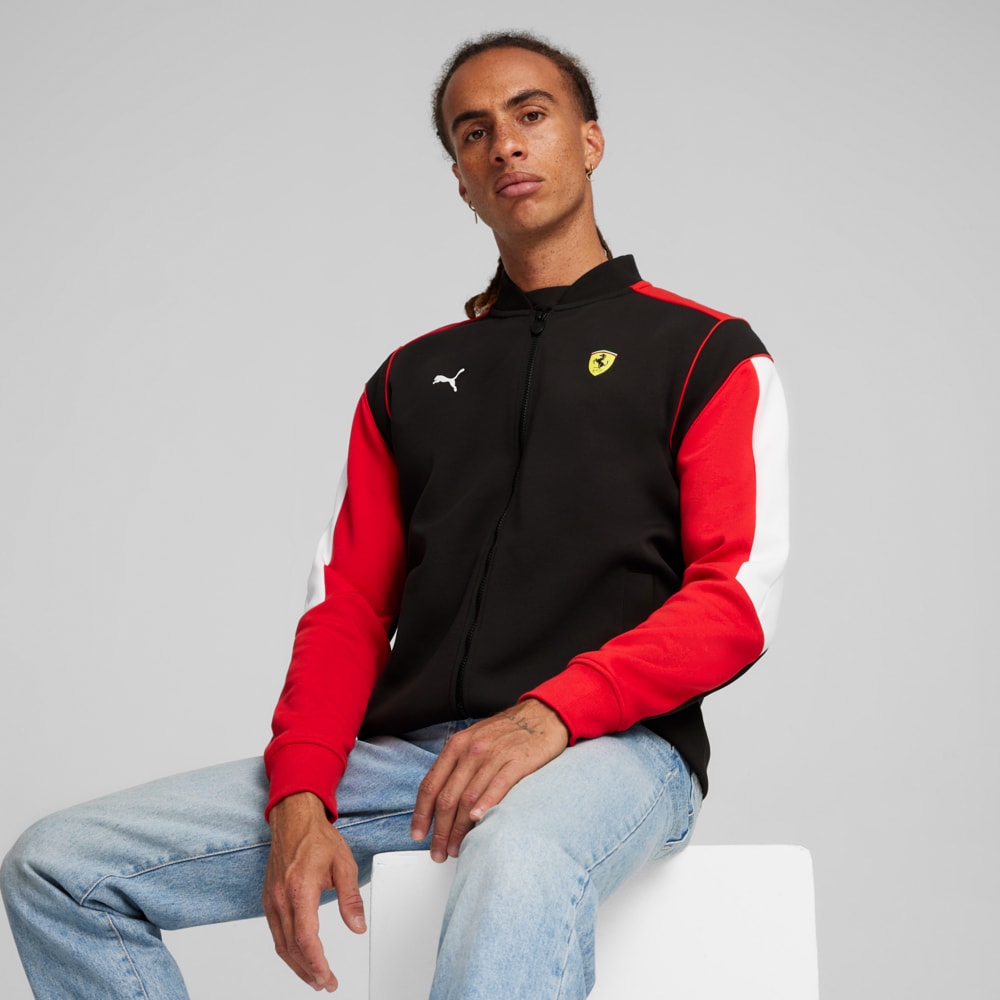 Изображение Puma Олимпийка Scuderia Ferrari Race MT7 Men's Motorsport Track Jacket #1: Puma Black