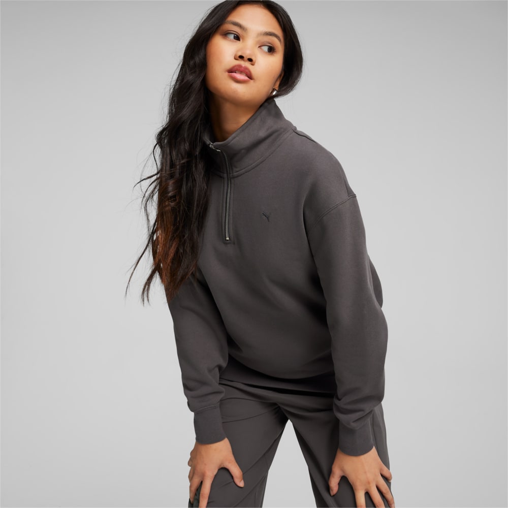 Изображение Puma Толстовка YONA Half-zip Sweatshirt #1: Shadow Gray