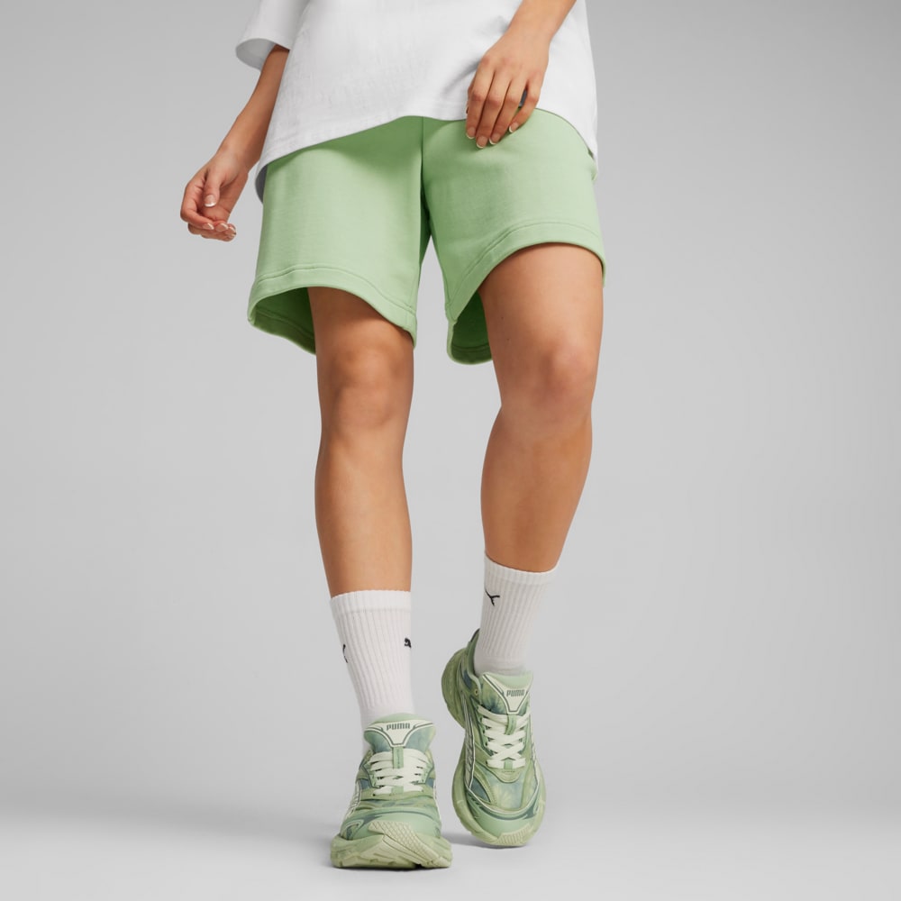 Green puma shorts top