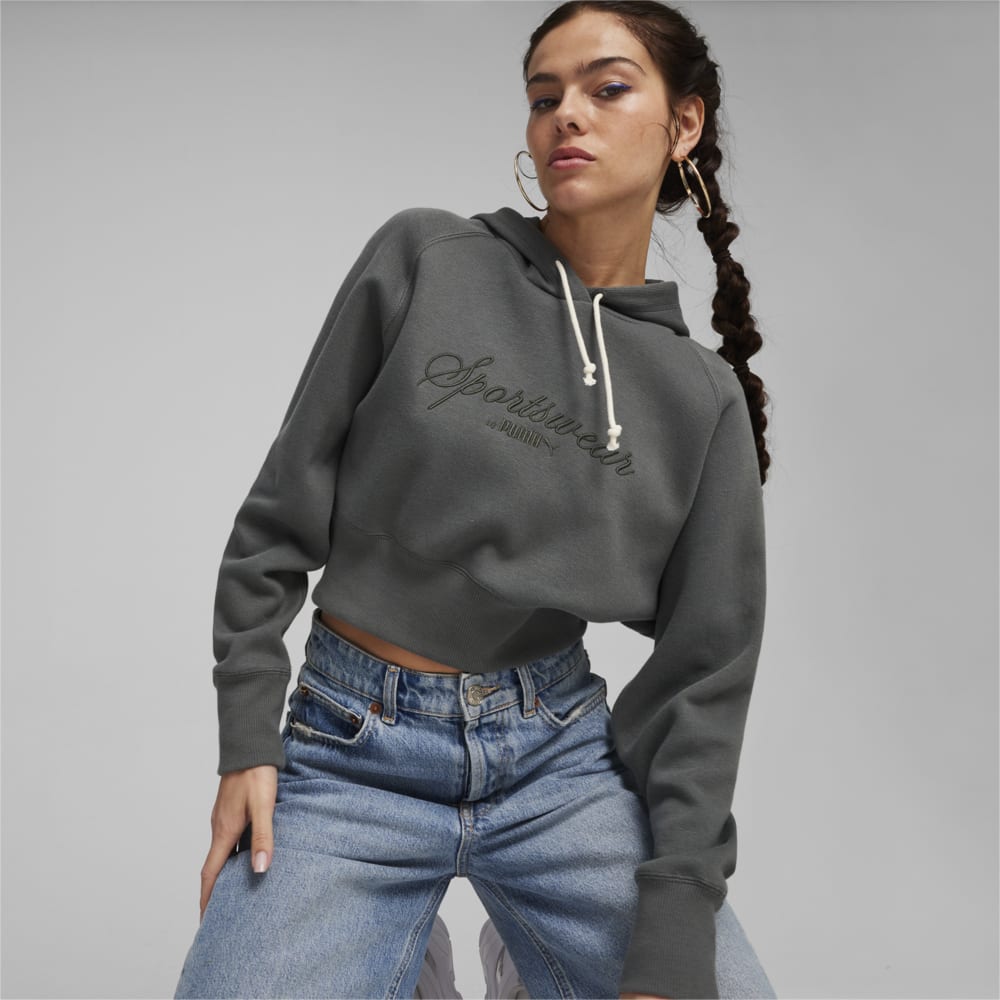 Зображення Puma Худі CLASSICS+ Women's Relaxed Hoodie #1: Mineral Gray