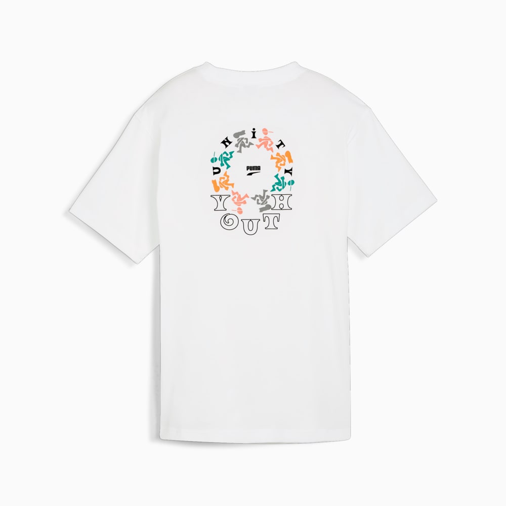 Зображення Puma Футболка DOWNTOWN Women's Relaxed Graphic Tee #2: PUMA White-Clementine
