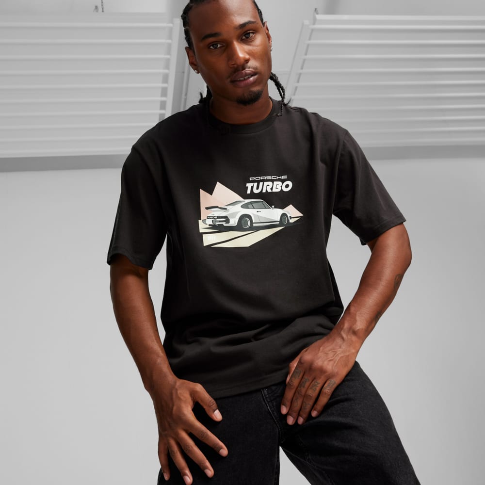 Изображение Puma Футболка Porsche Legacy 911 Men's Motorsport Graphic Tee #1: Puma Black