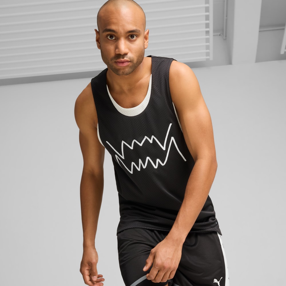 Изображение Puma Майка Jaws Core Men's Basketball Tank #1: Puma Black-Puma White