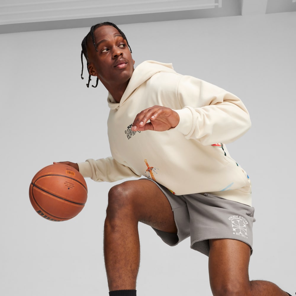 Shorts de Basketball Showtime para Hombre Gris Puma