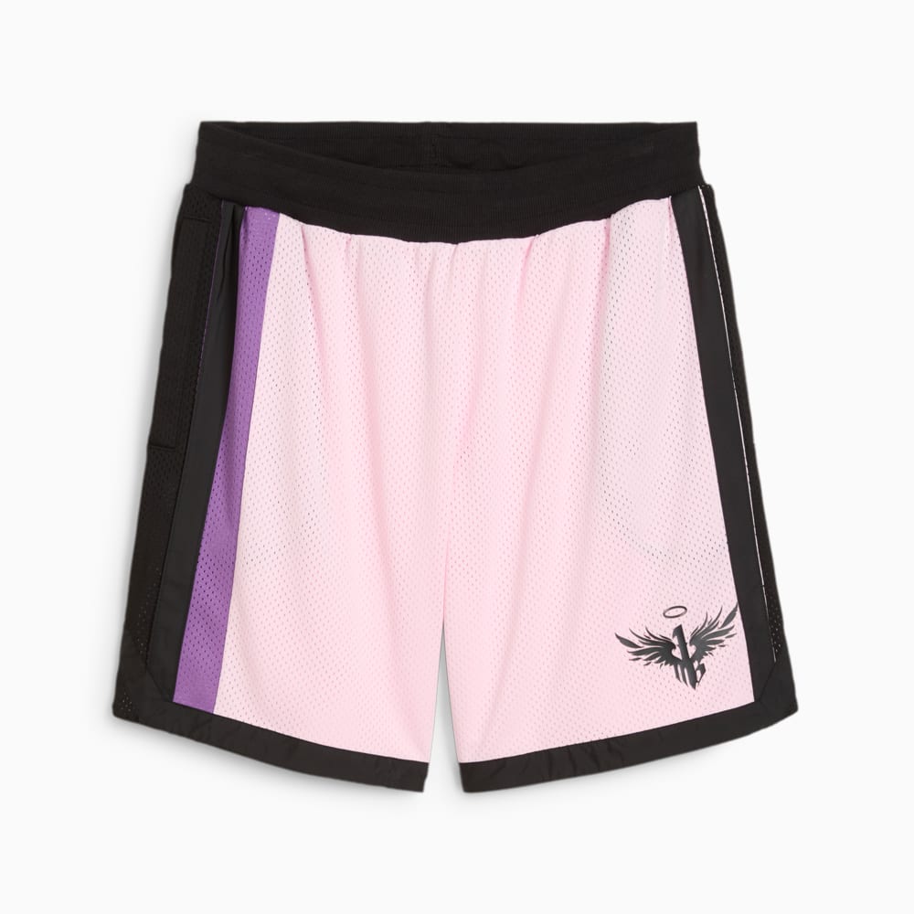 Изображение Puma Шорты MELO IRIDESCENT Men's Basketball Mesh Shorts #1: Whisp Of Pink