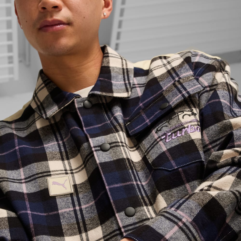 Изображение Puma Рубашка Porsche Legacy Statement Flannel Shirt #2: Desert Dust