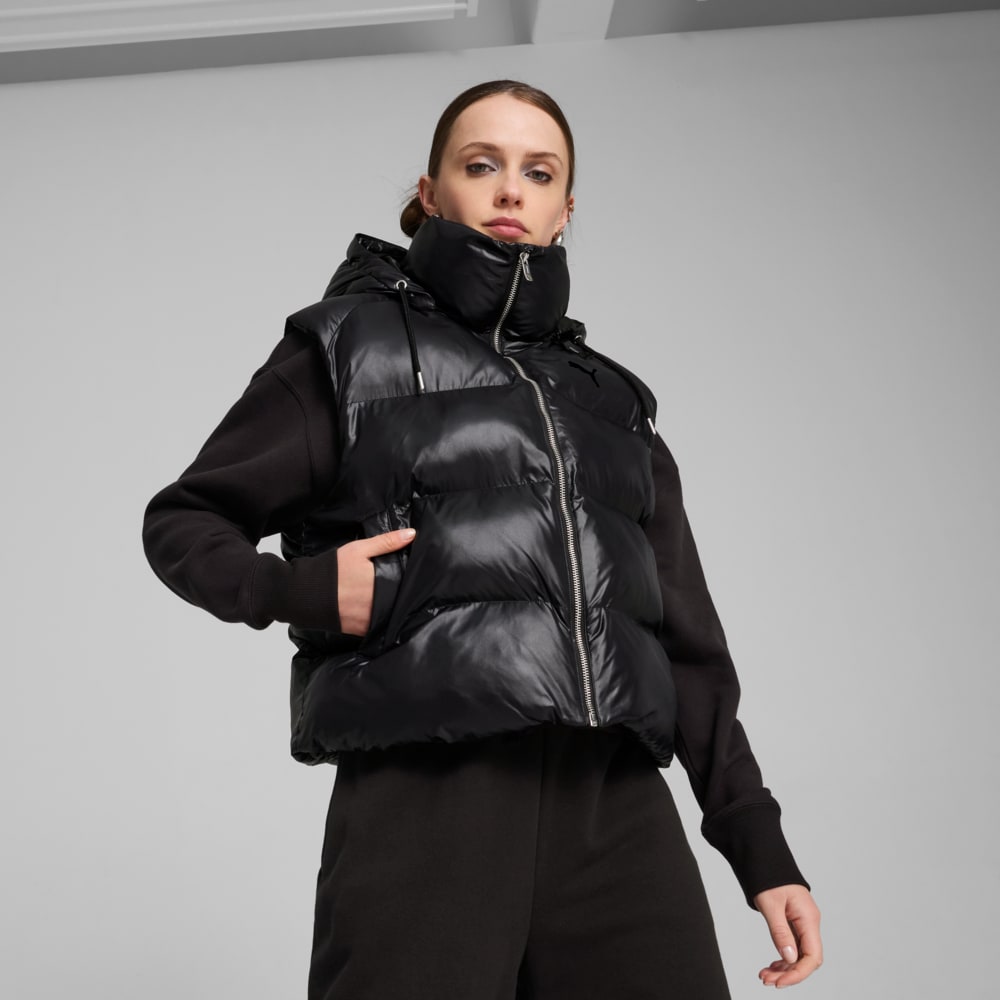Зображення Puma Жилет Shiny Puffer Vest Women #1: Puma Black