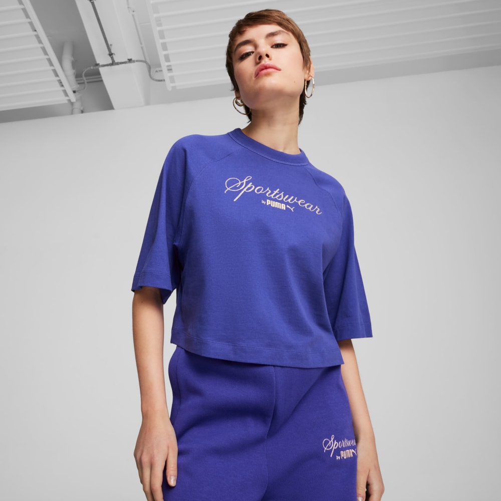 Зображення Puma Футболка CLASSICS + Oversized Tee Women #1: Lapis Lazuli