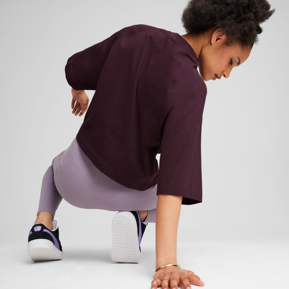 Изображение Puma Футболка CLASSICS + Oversized Tee Women #2: Midnight Plum