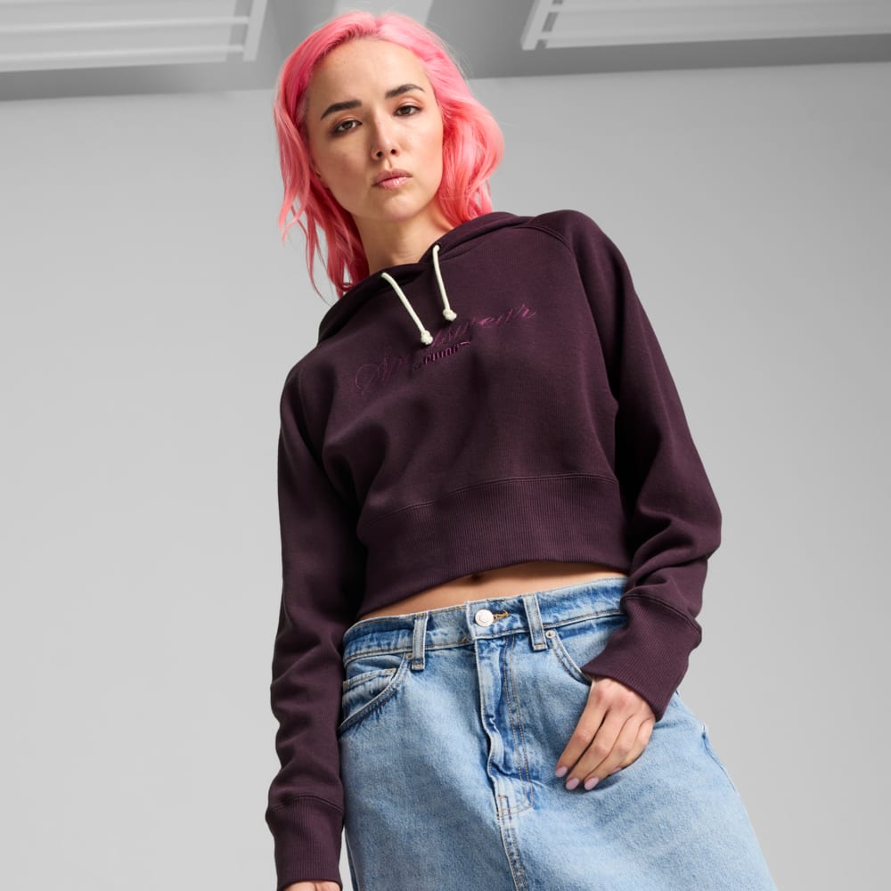 Зображення Puma Худі CLASSICS+ Relaxed Hoodie Women #1: Midnight Plum