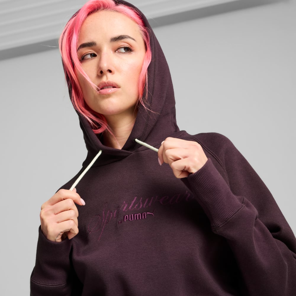 Зображення Puma Худі CLASSICS+ Relaxed Hoodie Women #2: Midnight Plum