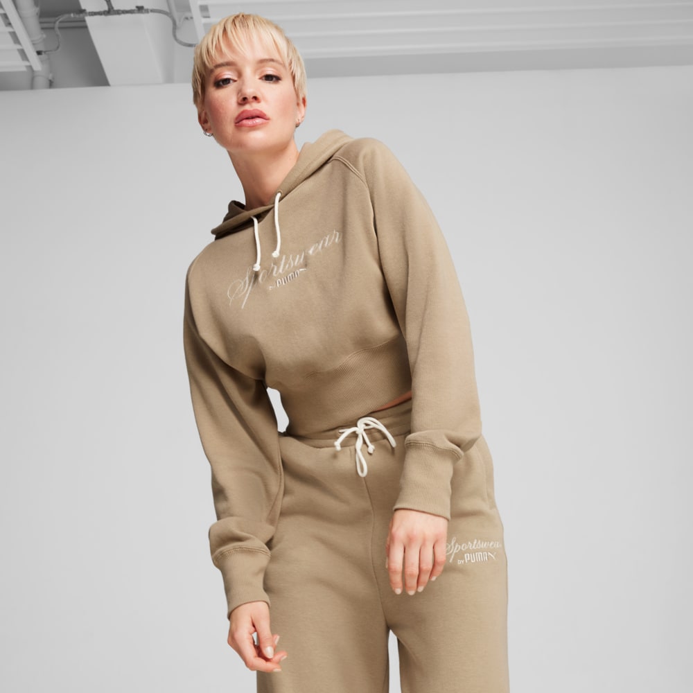 Imagen PUMA Polerón con capucha CLASSICS+ Relaxed para mujer #1