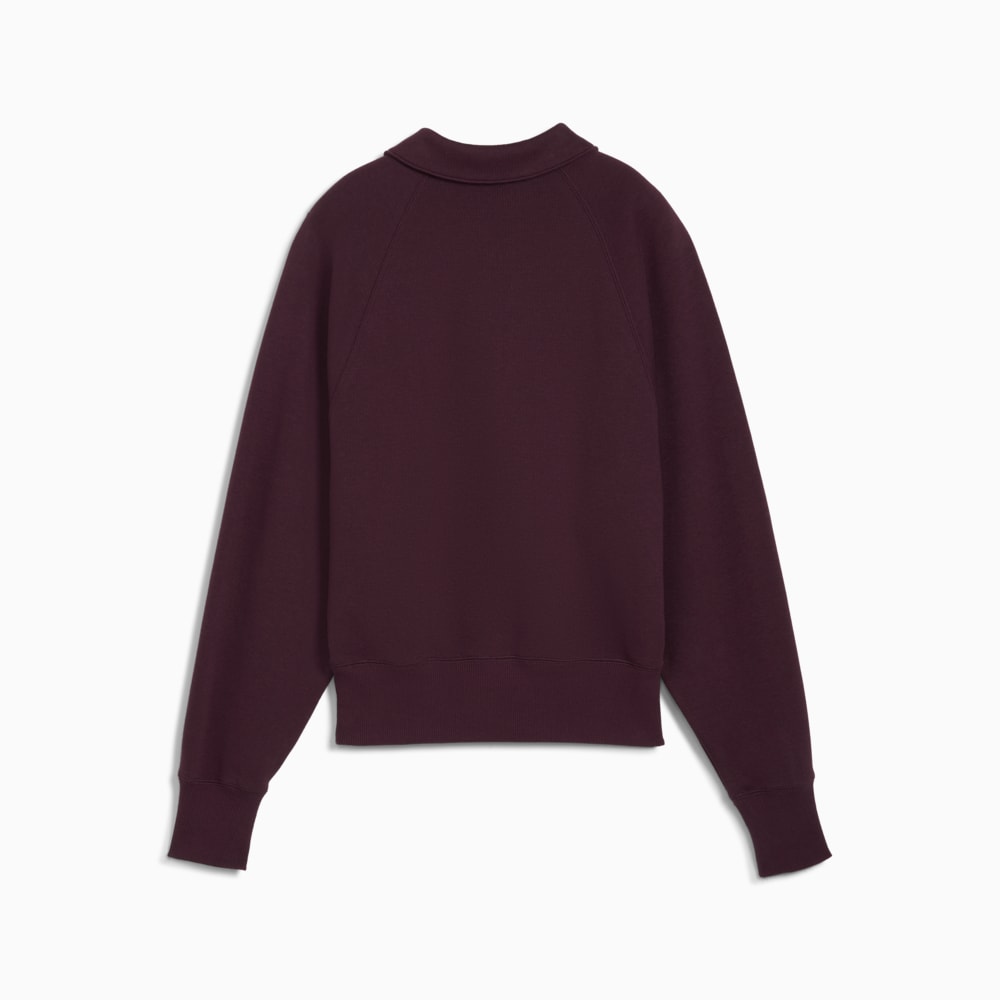 Зображення Puma Лонгслів CLASSICS+ Half Zip Polo Crew Women #2: Midnight Plum