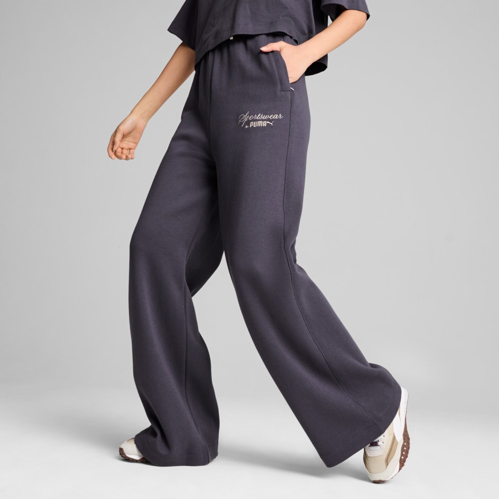 Изображение Puma Брюки CLASSICS+ Relaxed Sweatpants Women #1: Galactic Gray