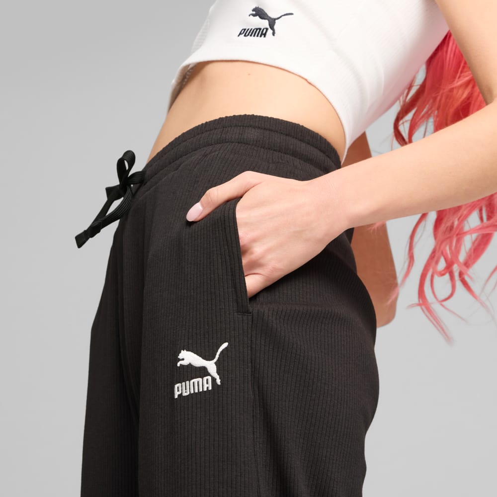 Imagen PUMA Pantalones CLASSICS Relaxed de canalé para mujer #2