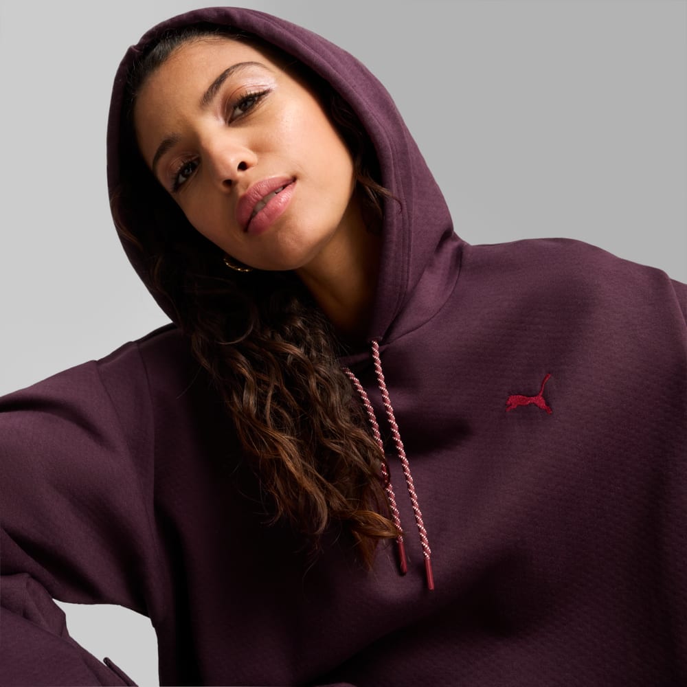 Изображение Puma Худи CLASSICS Oversized Hoodie Women #2: Midnight Plum