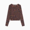 Изображение Puma Лонгслив DARE TO Mesh Long Sleeve Tee Women #5: Galactic Gray-AOP
