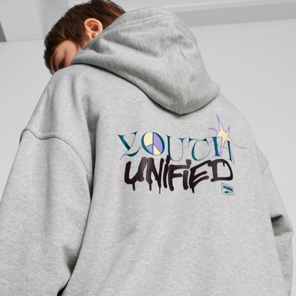 DOWNTOWN Oversized Hoodie Women light gray heather Puma 626658 04