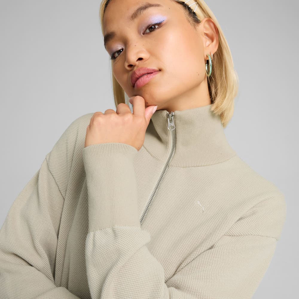 Изображение Puma Кофта YONA Full-Zip Cardigan Women #2: Desert Dust
