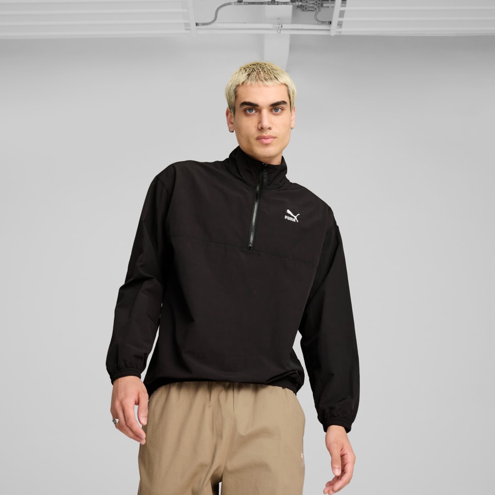 Зображення Puma Лонгслів CLASSICS Woven Relaxed Crew Men #1: Puma Black
