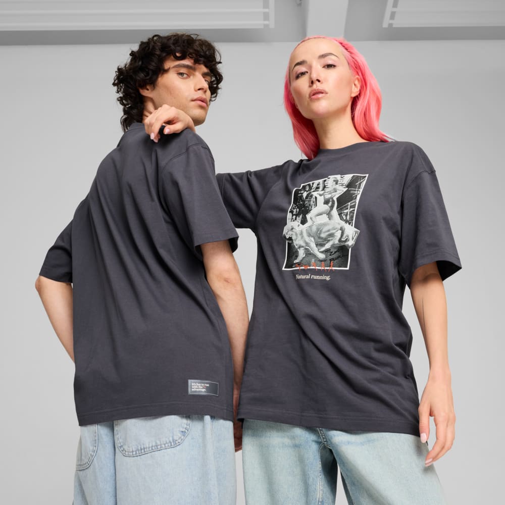 Изображение Puma Футболка CLUB DE COURSE Graphic Tee Unisex #1: Galactic Gray