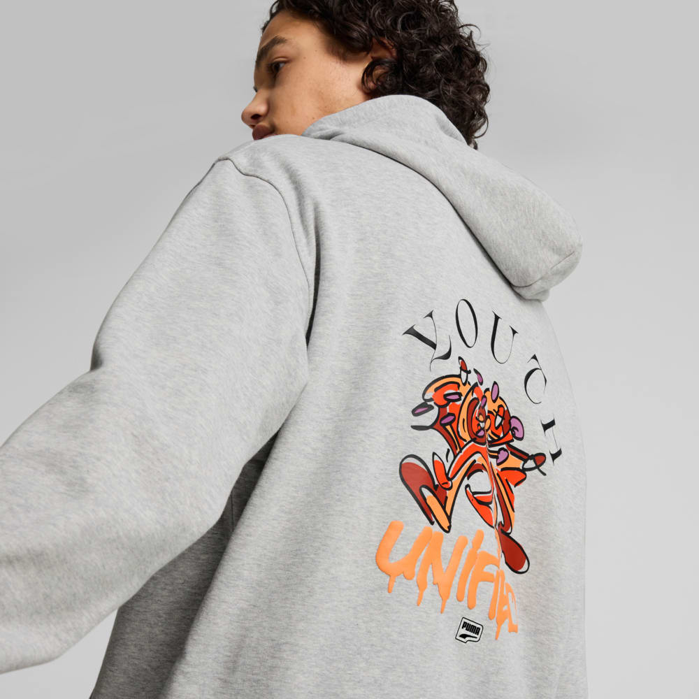 Gray graphic hoodie sales