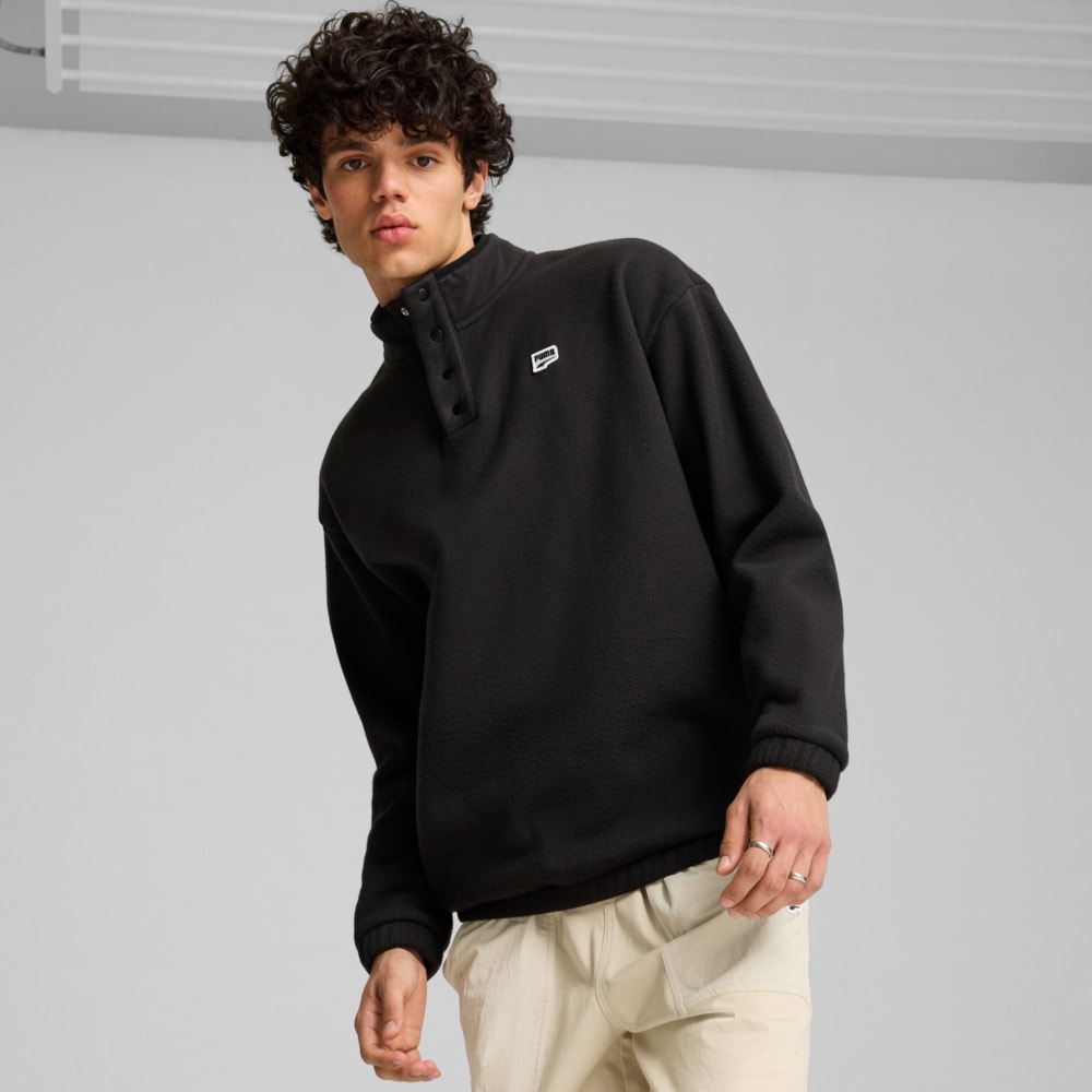 Зображення Puma Лонгслів DOWNTOWN Polarfleece Crew Men #1: Puma Black