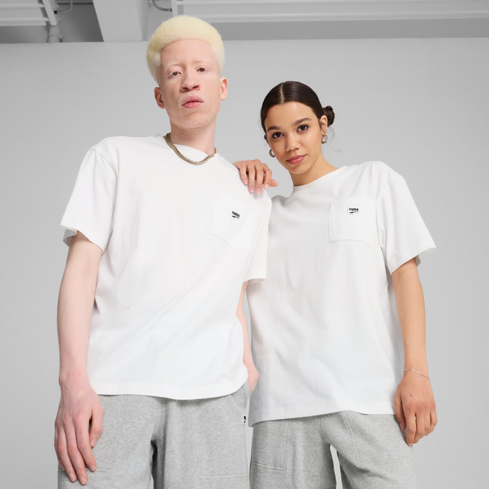Изображение Puma Футболка DOWNTOWN Relaxed Tee Unisex #1: Puma White