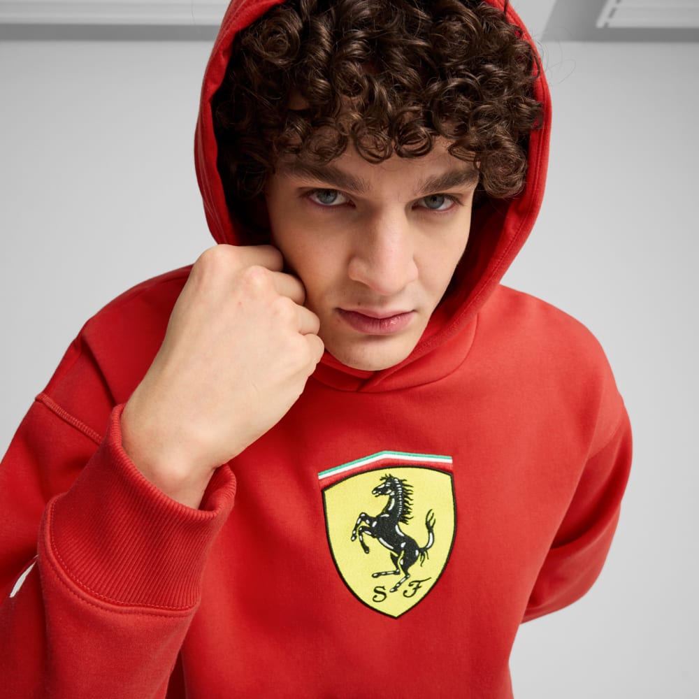 Poleron Con Gorro Scuderia Ferrari Race Big Shield para Hombre Rojo Puma