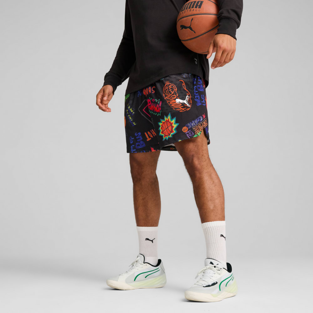 Изображение Puma Шорты Getting Crafty Mesh Basketball Shorts Unisex #1: Puma Black