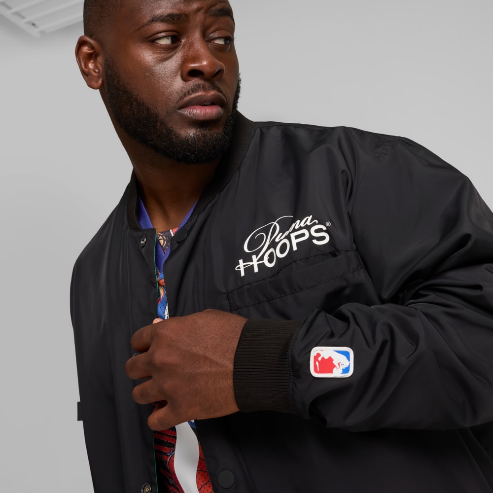 Изображение Puma Бомбер Crowd Craze Basketball Jacket Men #2: Yellow Sizzle