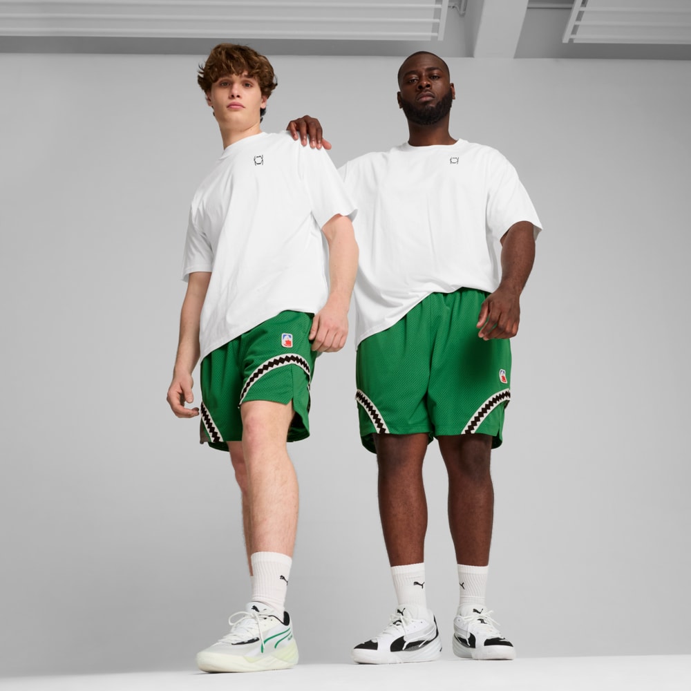 Crowd Craze Mesh Basketball Shorts Men Archive Green Puma 627219 01