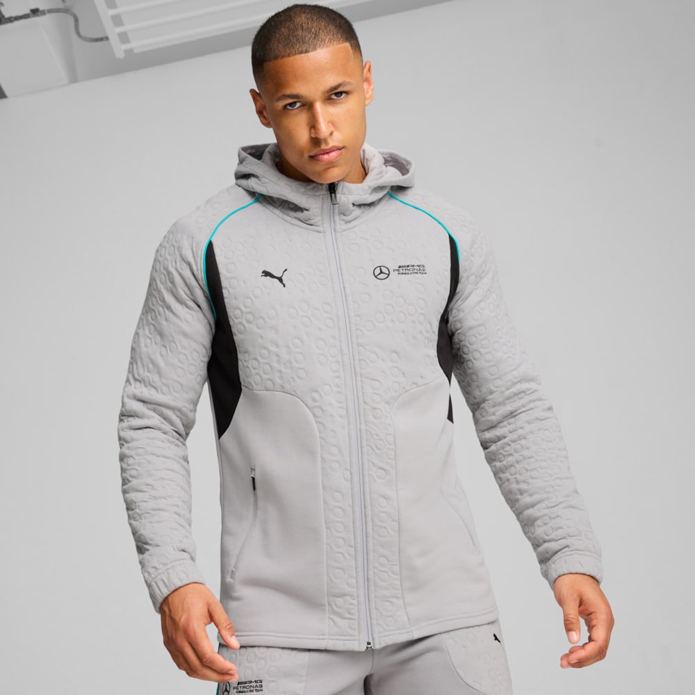 Chaqueta Deportiva Con Gorro Mercedes Amg Petronas F1 para Hombre Gris Puma