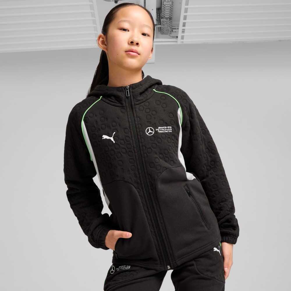 Зображення Puma Дитяча кофта Mercedes-AMG Petronas F1® Hooded Sweat Jacket Youth #1: Puma Black
