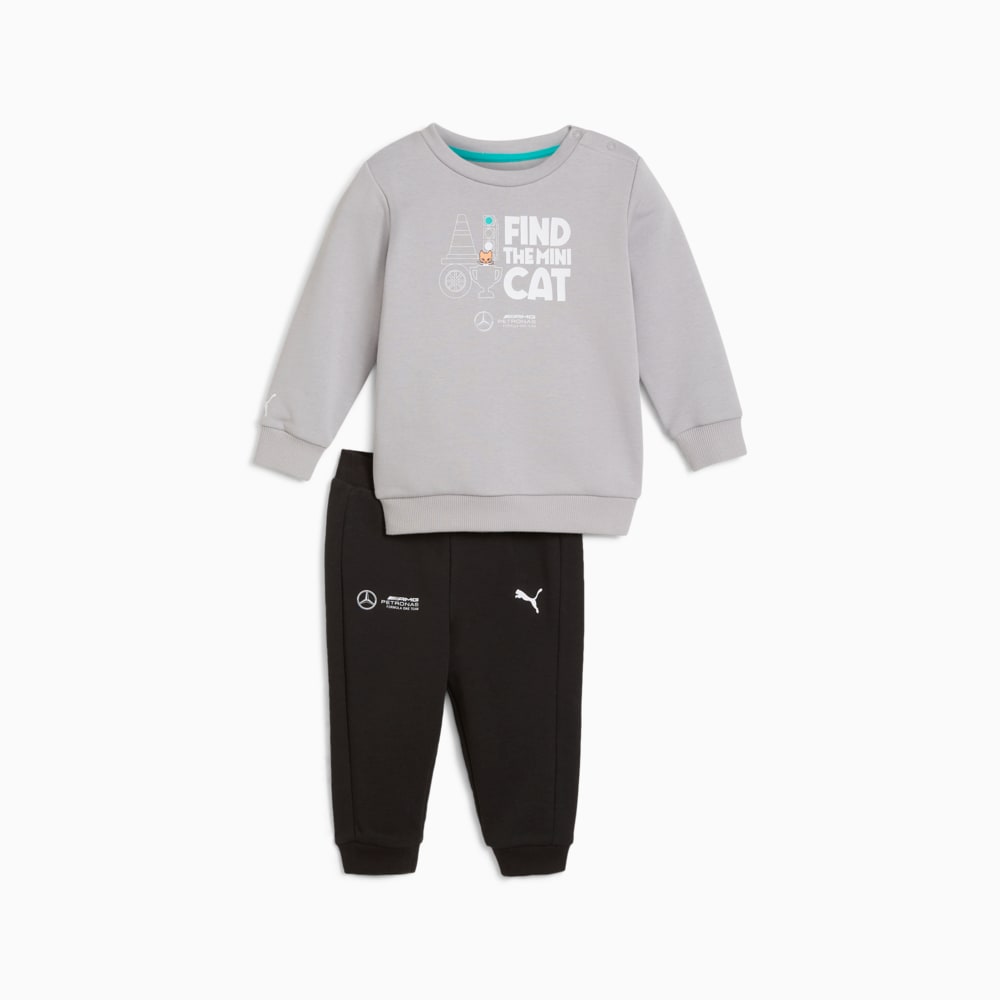 Изображение Puma Детский спортивный костюм Mercedes-AMG Petronas F1® Crew Joggers Set Toddler #1: Team Silver