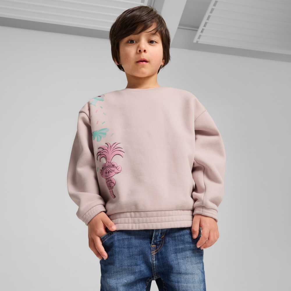 Зображення Puma Дитячий світшот PUMA x TROLLS Graphic Crew Sweat Kids #1: Mauve Mist