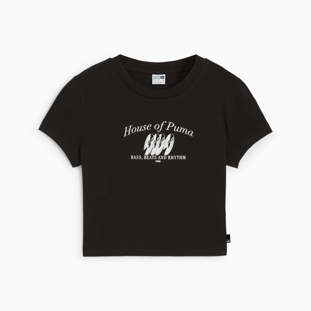 Camiseta Baby Look GRAPHICS MUSIC Feminina Preto PUMA Ref 627997 01