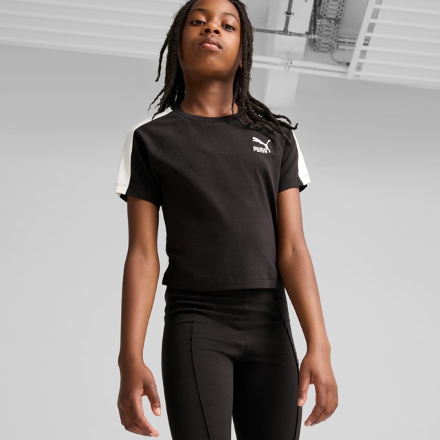 Imagen PUMA Polera estilo baby tee ICONIC T7 juvenil