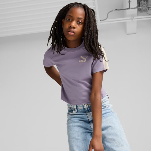 Imagen PUMA Polera estilo baby tee ICONIC T7 juvenil