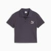 Imagen PUMA Polera crop con cuello piqué CLASSICS Baby Tee para mujer #4
