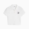 Imagen PUMA Polera crop con cuello piqué CLASSICS Baby Tee para mujer #4