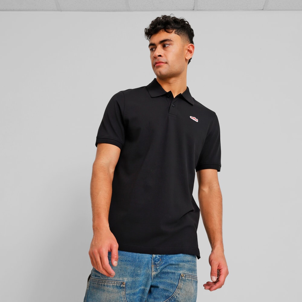 Image PUMA Camisa Polo Suede Logo Masculina #1