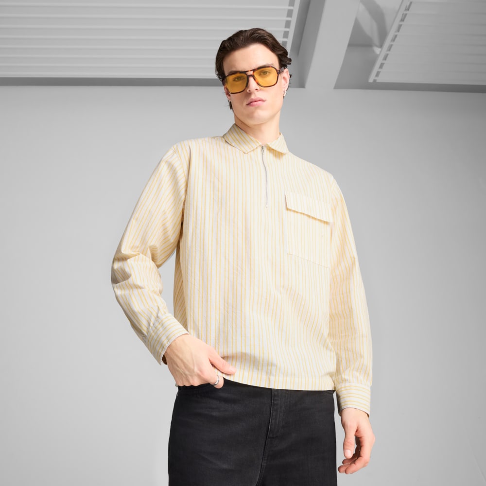 Изображение Puma Рубашка MMQ Half-Zip Shirt Men #1: Sunny Yellow