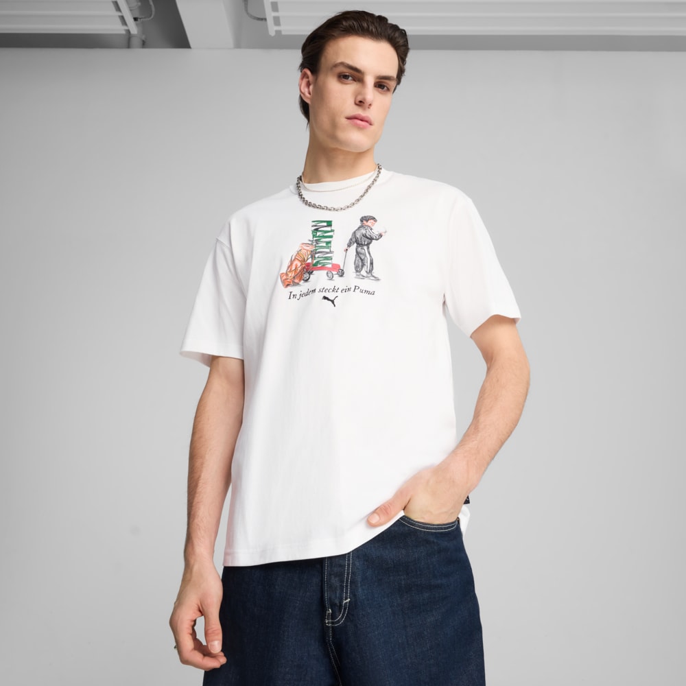 Изображение Puma Футболка GRAPHICS PUMA Boy Tee Men #1: Puma White